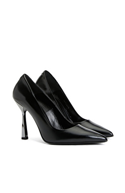 Siyah Kadın Deri Stiletto
