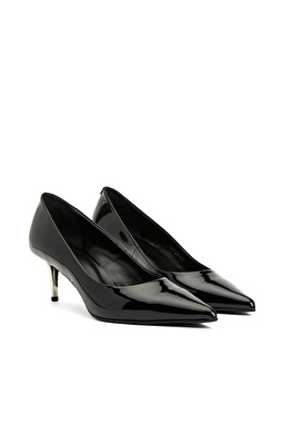 Siyah Deri Stiletto