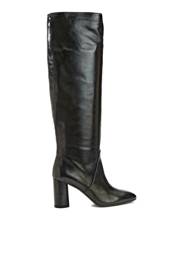 Siyah Kadın Deri Çizme