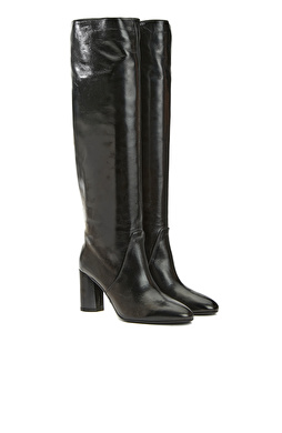 Siyah Kadın Deri Çizme Siyah Kadın Deri Çizme