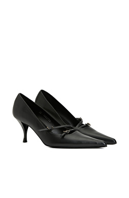Siyah Deri Stiletto