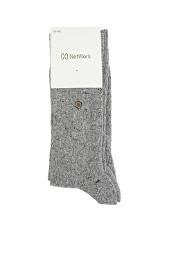 Grey Wool Blend Women's Socks