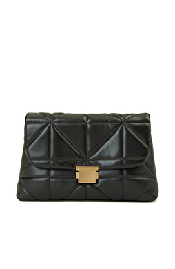 Siyah Kapitoneli Kadın Clutch