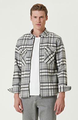 Siyah Gri Ekose Desenli Gömlek Siyah Gri Ekose Desenli Gömlek