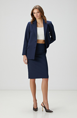 Lacivert Midi Etek Lacivert Midi Etek