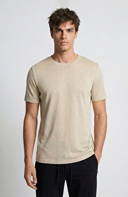 Beige Basic T-shirt