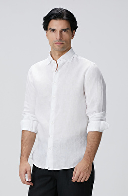 Beyaz Keten Gömlek Beyaz Keten Gömlek