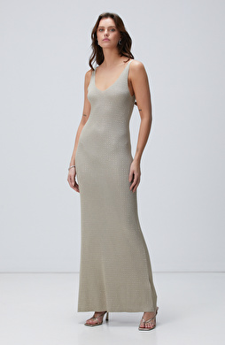 Taş Taşlı Maksi Abiye Elbise