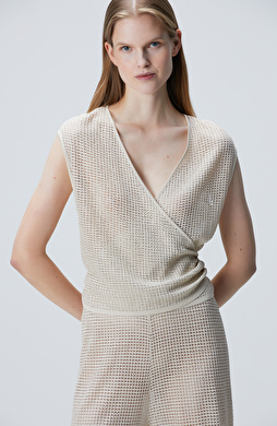 Limited Bej Triko Bluz