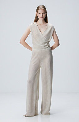 Limited Bej Triko Pantolon