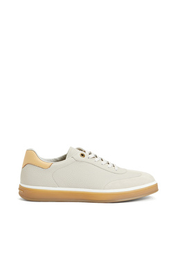 Bej Erkek Deri Sneaker