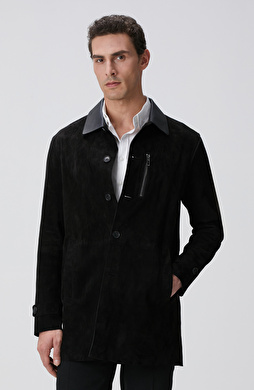 Siyah Süet Pardösü