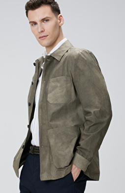 Haki Batik Desenli Ceket Haki Batik Desenli Ceket