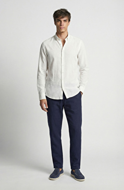 Lacivert Keten Jogger Pantolon