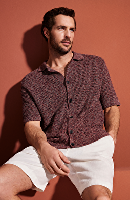 Kırık Beyaz Keten Şort