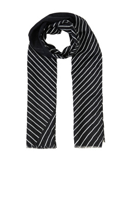 Lacivert Erkek Keten Karışımlı Şal