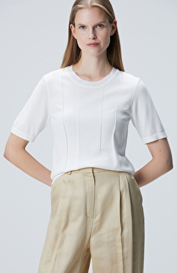 Kırık Beyaz Çizgi Jakarlı Kazak