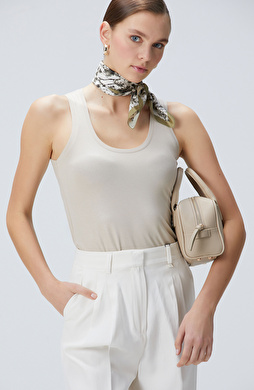 Bej Varak Baskılı T-shirt Bej Varak Baskılı T-shirt