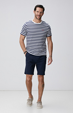 Lacivert Armürlü Şort