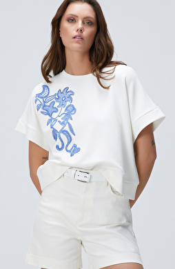 Kırık Beyaz Sweatshirt