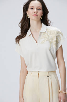 Limited Modal Karışımlı Bej T-shirt Limited Modal Karışımlı Bej T-shirt