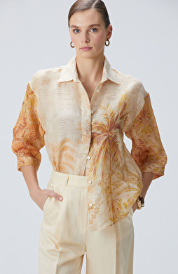 Limited Sarı Desenli Gömlek Limited Sarı Desenli Gömlek