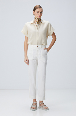 Kırık Beyaz Casual Pantolon Kırık Beyaz Casual Pantolon