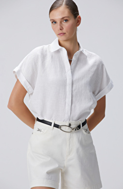 Beyaz Keten Gömlek Beyaz Keten Gömlek