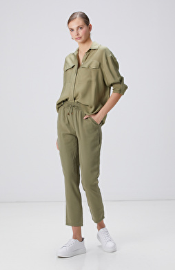 Haki Diyagonal Desenli Pantolon Haki Diyagonal Desenli Pantolon