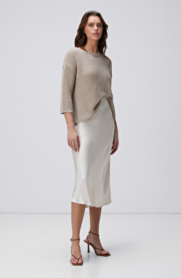 Açık Bej Maksi Etek