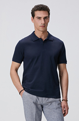 Lacivert Polo Yaka T-shirt