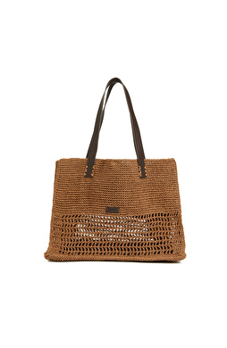Kahverengi Kadın Örgü Çanta