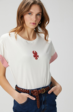 Kırık Beyaz T-shirt Kırık Beyaz T-shirt