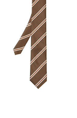 Kahverengi Çizgili Kravat