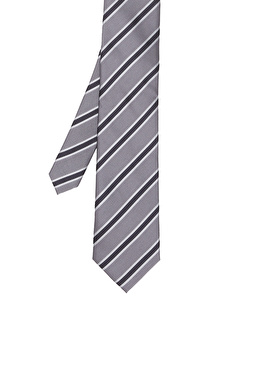 Gri Çizgili Kravat