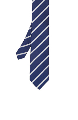 Lacivert Çizgili Kravat