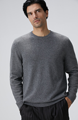 Limited Gri Melanj Kaşmir Triko Limited Gri Melanj Kaşmir Triko