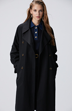 Siyah Trench Coat