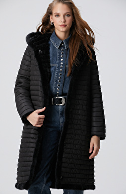 Siyah Çift Taraflı Kaban