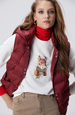 Bordo Casual Yelek Bordo Casual Yelek