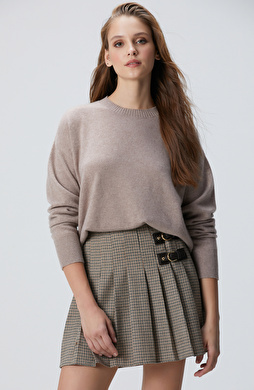 Limited Bej Melanj Kaşmir Triko Kazak