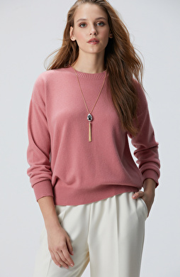 Limited Somon Kaşmir Triko Kazak Limited Somon Kaşmir Triko Kazak