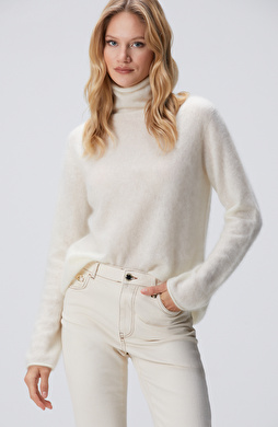 Limited Kırık Beyaz Kaşmir Kazak