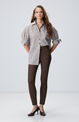 Açık Kahverengi Denim Pantolon