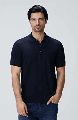 Lacivert Basic Triko Kazak