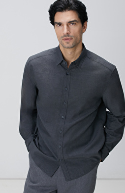 Antrasit Yün Karışımlı Gömlek Antrasit Yün Karışımlı Gömlek