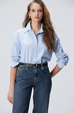 Açık Mavi Oxford Gömlek