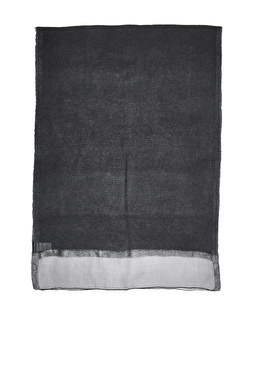 Gri Yün İpek Karışımlı Kadın Şal