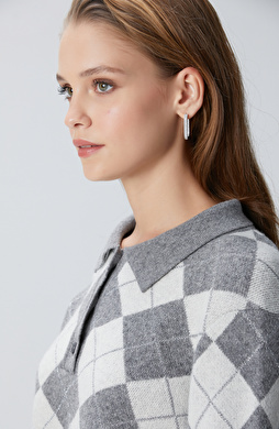 Silver Kadın Taşlı Küpe