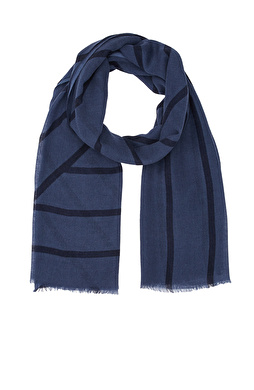 Mavi Kadın Yün Şal